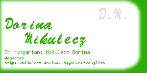 dorina mikulecz business card
